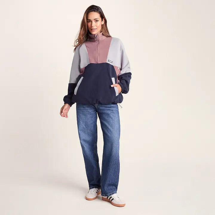 Aztec Womens Fleece Jacket - Mauve/Oxford Blue