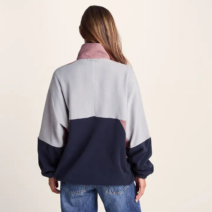 Aztec Womens Fleece Jacket - Mauve/Oxford Blue