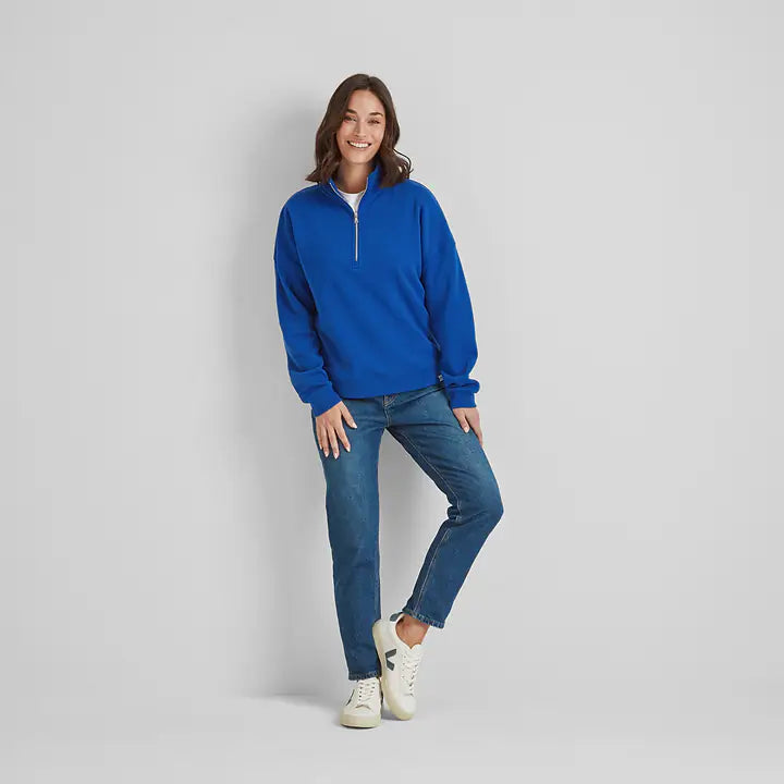 Caldene Womens Quarter Zip Sweat - Ultra Marine Blue