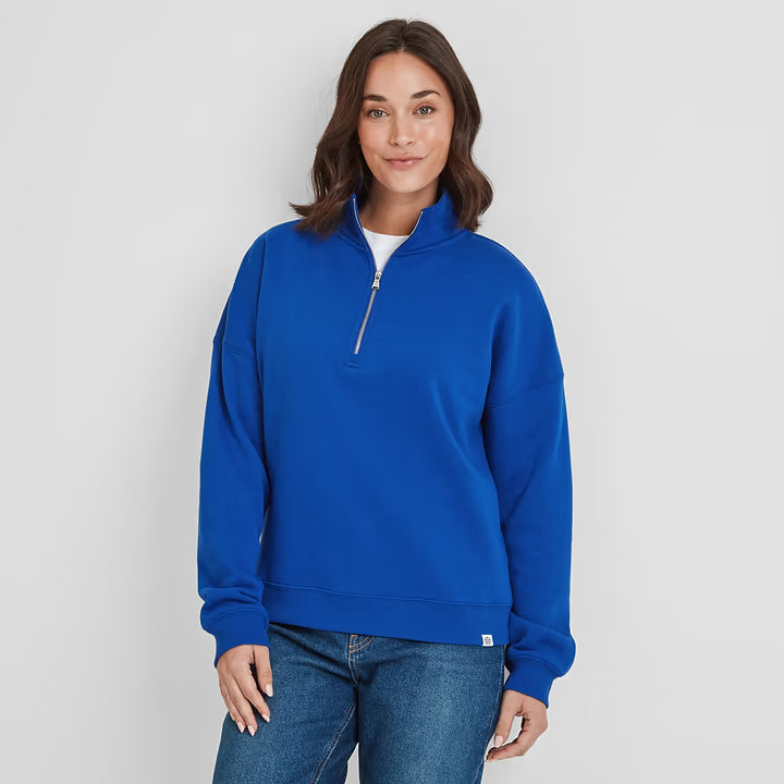 Caldene Womens Quarter Zip Sweat - Ultra Marine Blue