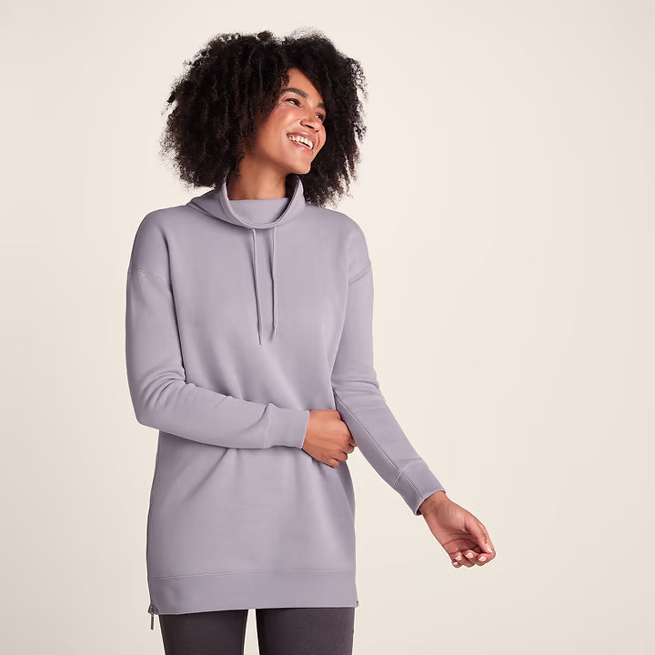 Drakeford Womens Longline Sweat - Lavender Grey
