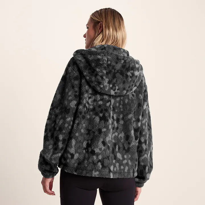 Joanna Womens Sherpa Fleece - Black Pebble Print