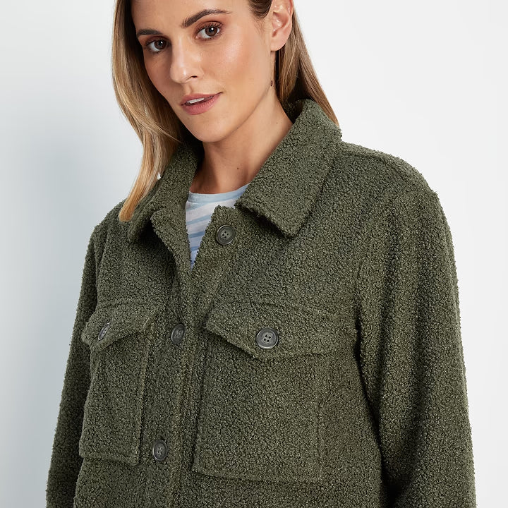 Maxine Womens Shacket - Khaki