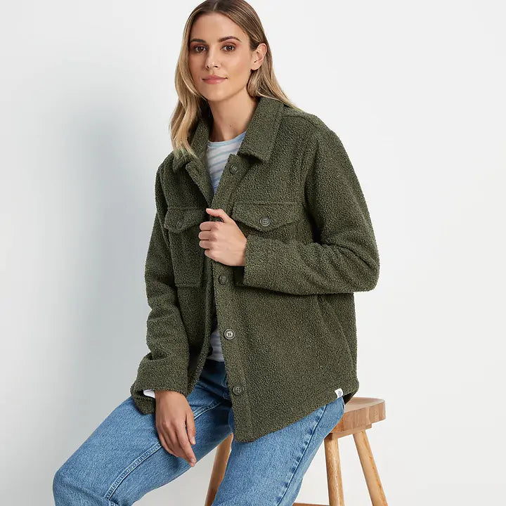 Maxine Womens Shacket - Khaki