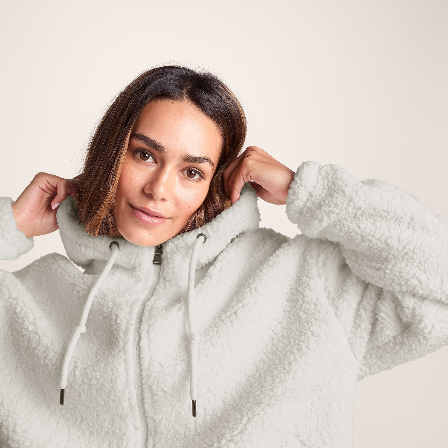 Olivia Womens Sherpa Fleece Vanilla