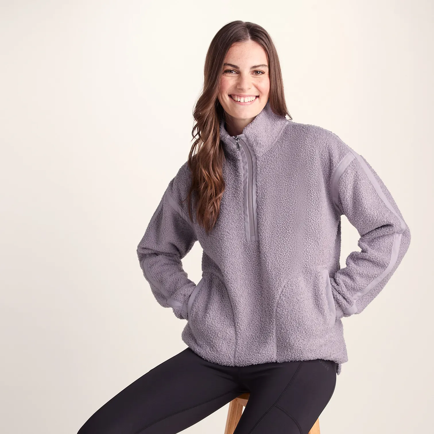 Sherpa Fleece Lavender Grey