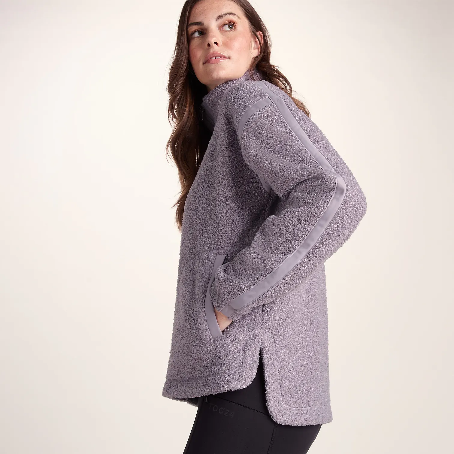 Sherpa Fleece Lavender Grey