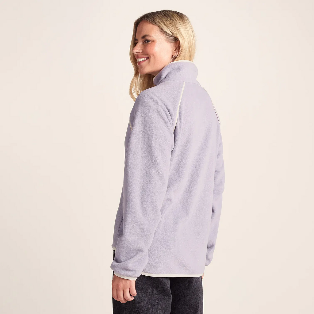 Fleece Zip Neck Lavender Grey