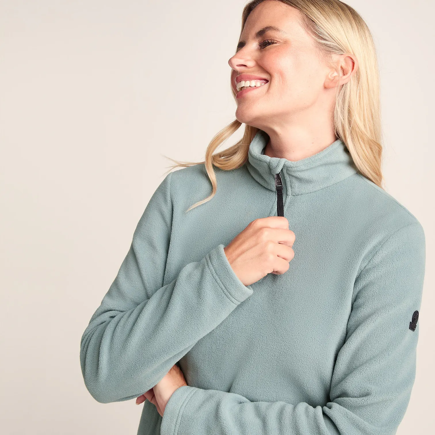 Quarter Zip Fleece Smokey Teal