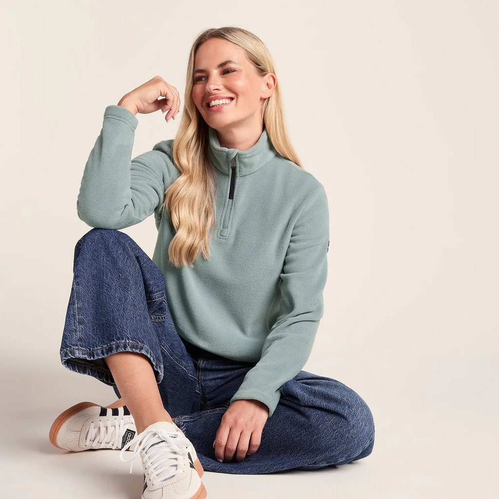 Quarter Zip Fleece Smokey Teal