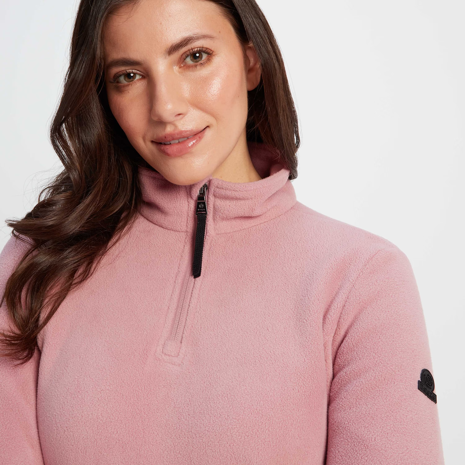 Quarter Zip Fleece Faded Pink