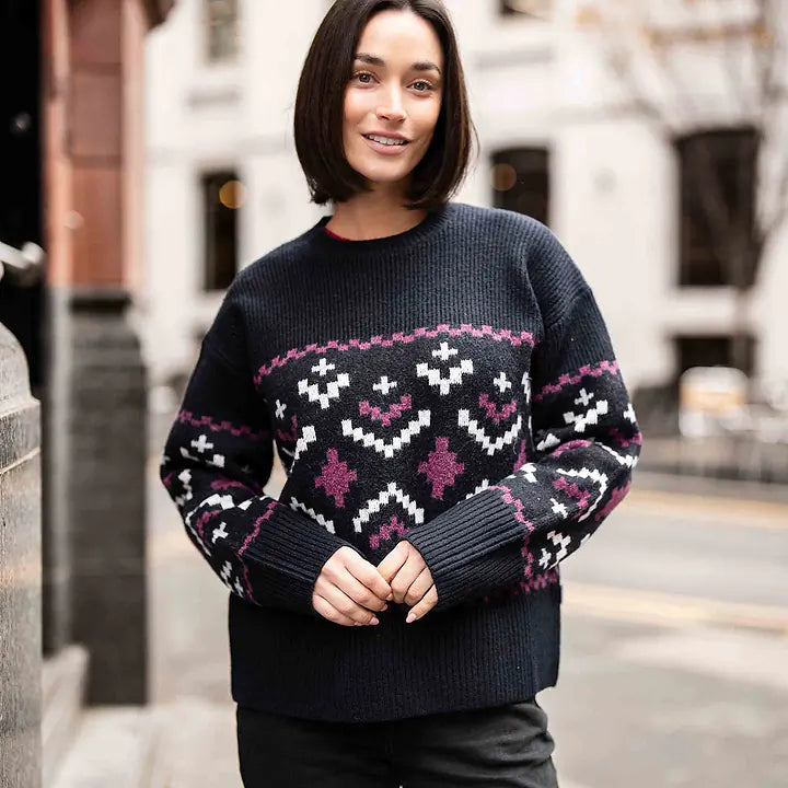 Tamara Womens Knitted Jumper - Dark Indigo